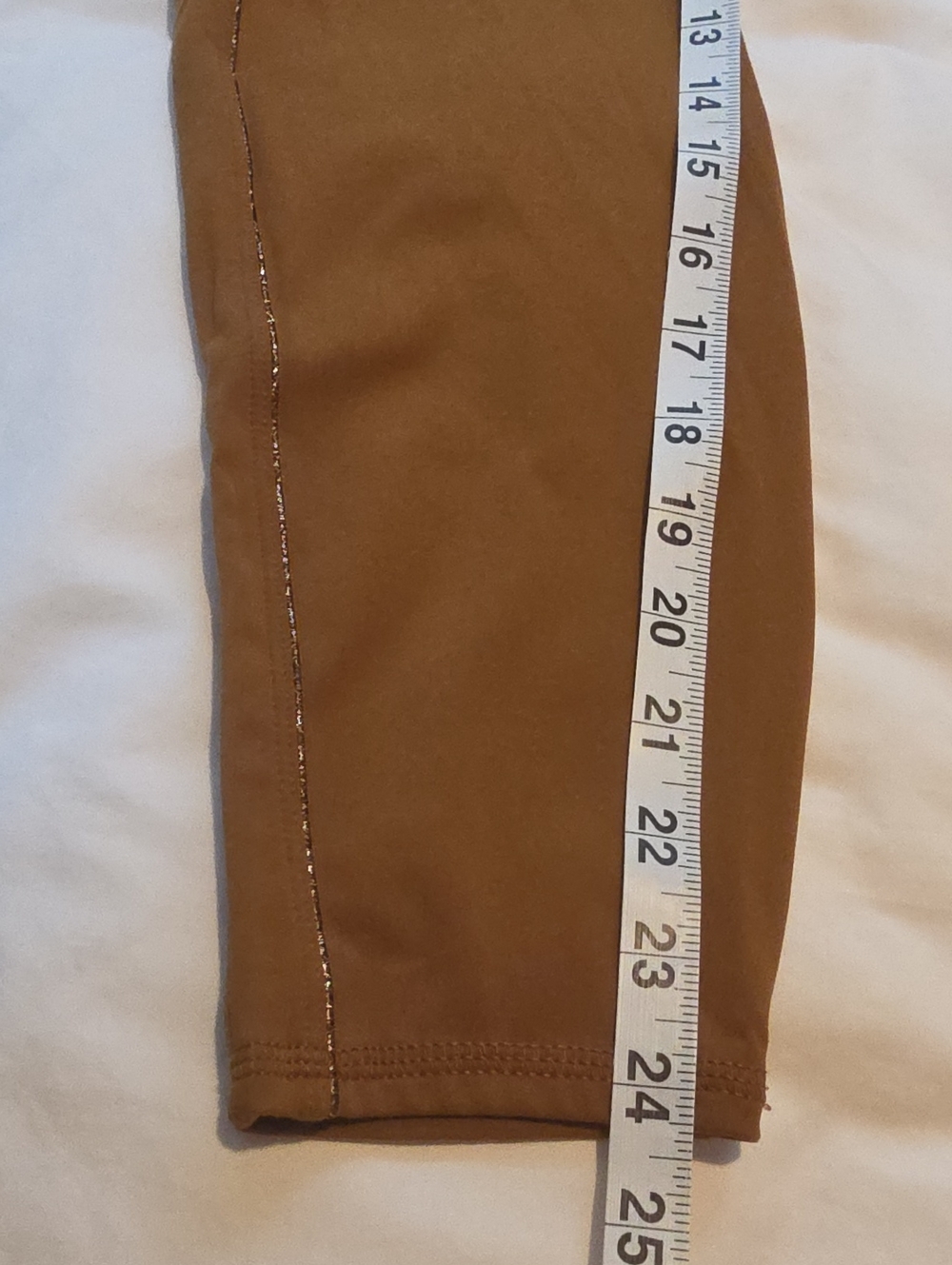 Joy Lab Workout Set- Bra Top & Leggings. Copper Sparkle Seems On Top & Legs. LG - Picture 7 of 11